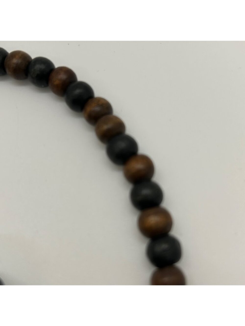 Chunky Black White Zebra Print Wood Beads Stretch Necklace Bracelet Jewelry Set - Picture 8 of 11